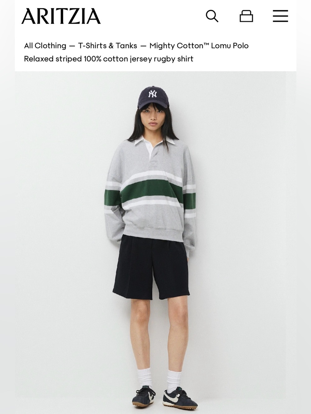 Aritzia Women's Striped Rugby Shirt
